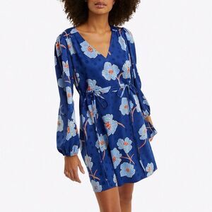Draper James Kellie Babydoll Dress in Printed Dot Jacquard Sz S